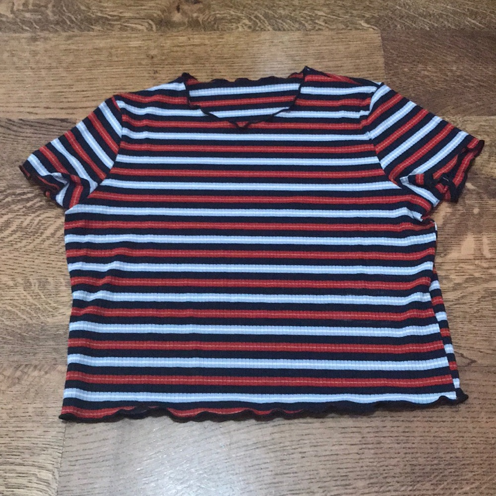 Large ZAFUL Striped Crop Top